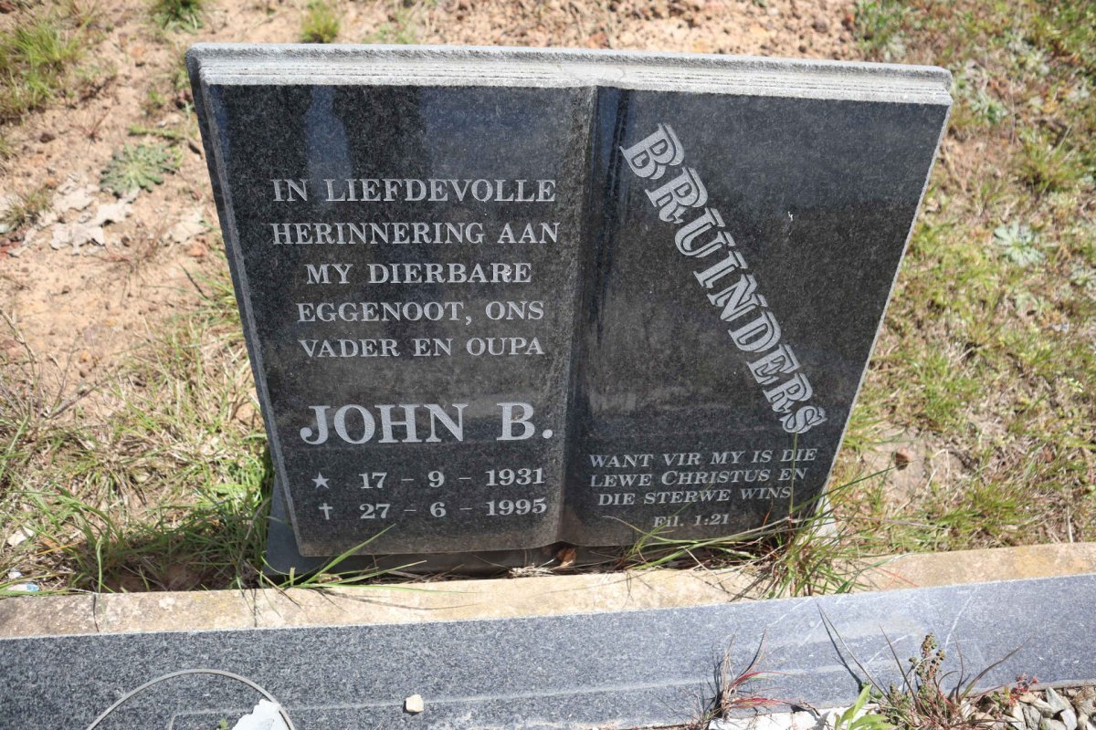 BRUINDERS John B. 1931-1995