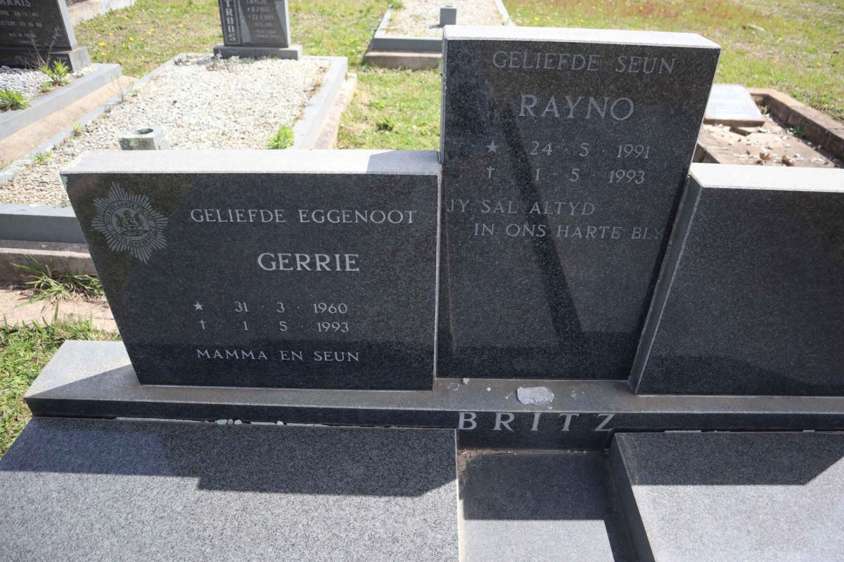 BRITZ Gerrie 1960-1993 :: BRITZ Rayno 1991-1993