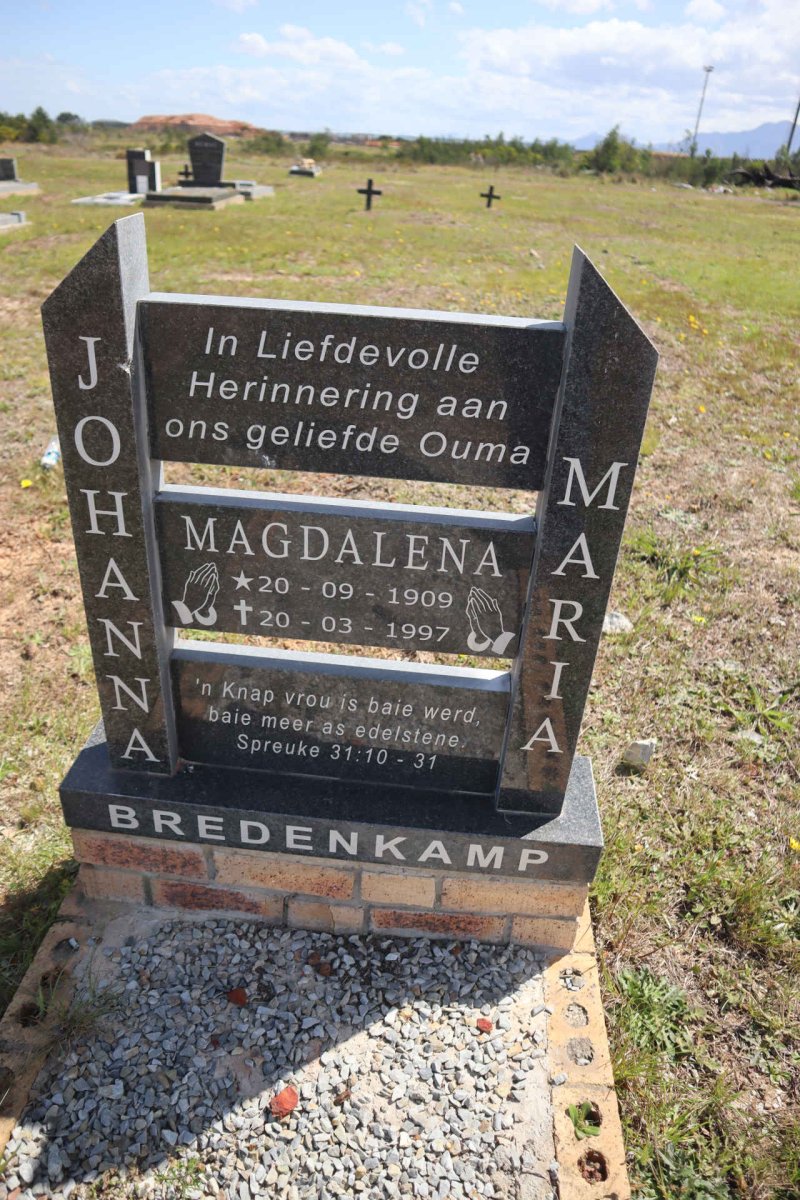 BREDENKAMP Johanna Magdalena Maria 1909-1997