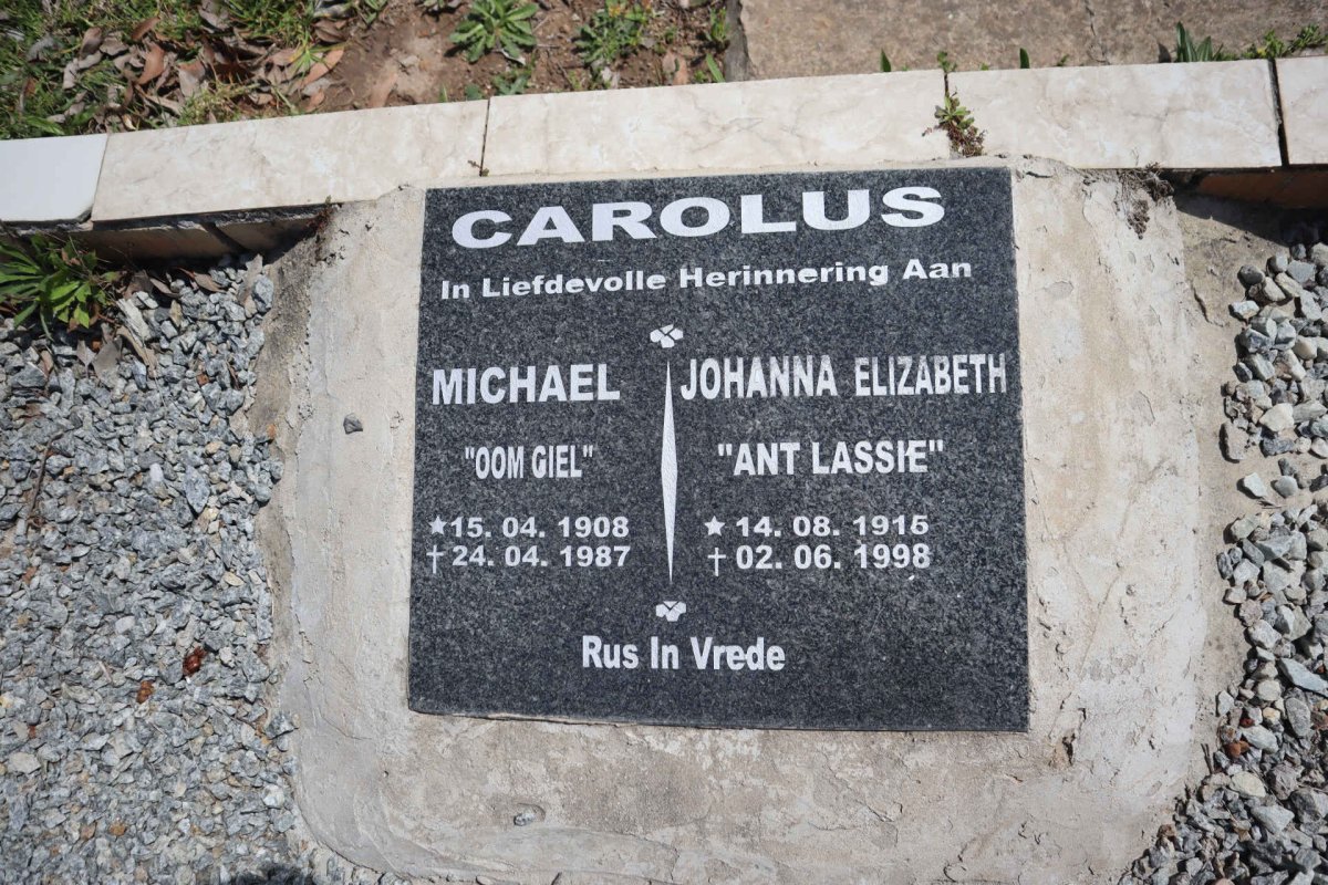 CAROLUS Michael 1908-1987 & Johanna Elizabeth 1915-1998