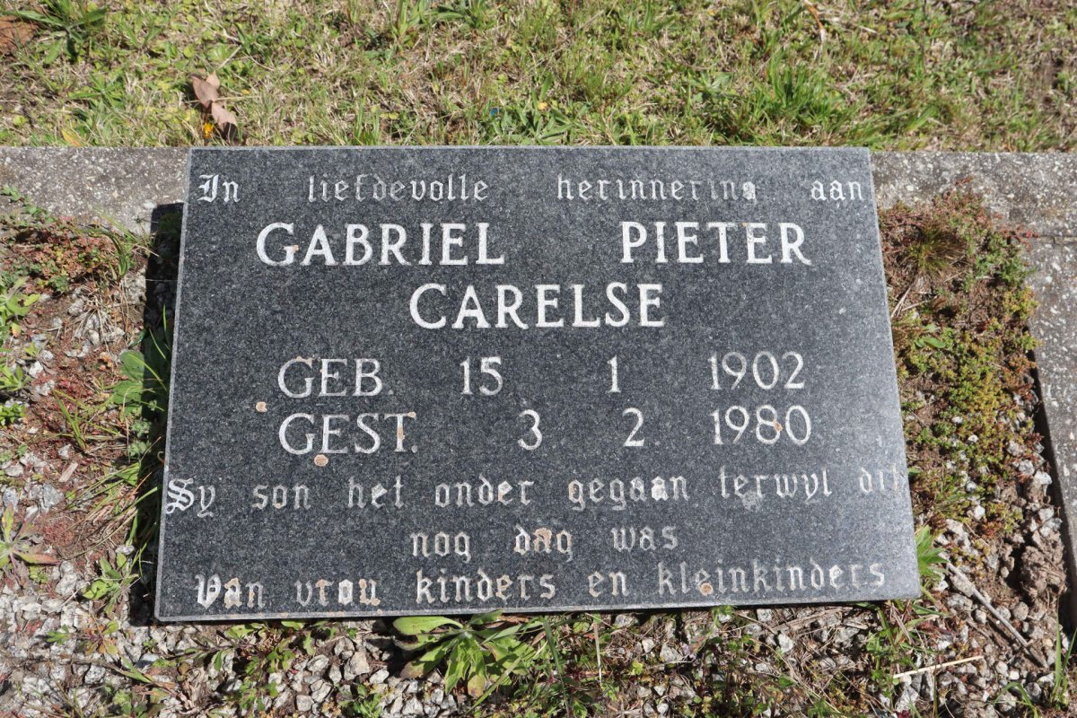 CARELSE Gabriel Pieter 1902-1980