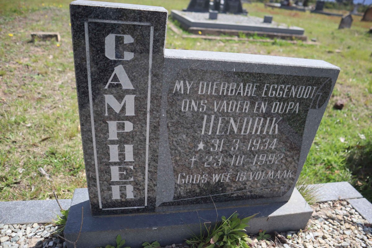 CAMPHER Hendrik 1934-1992