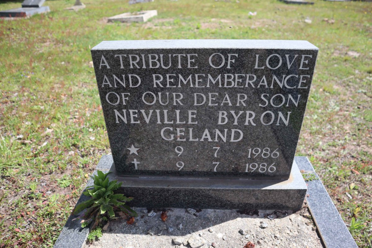 GELAND Neville Byron 1986-1986