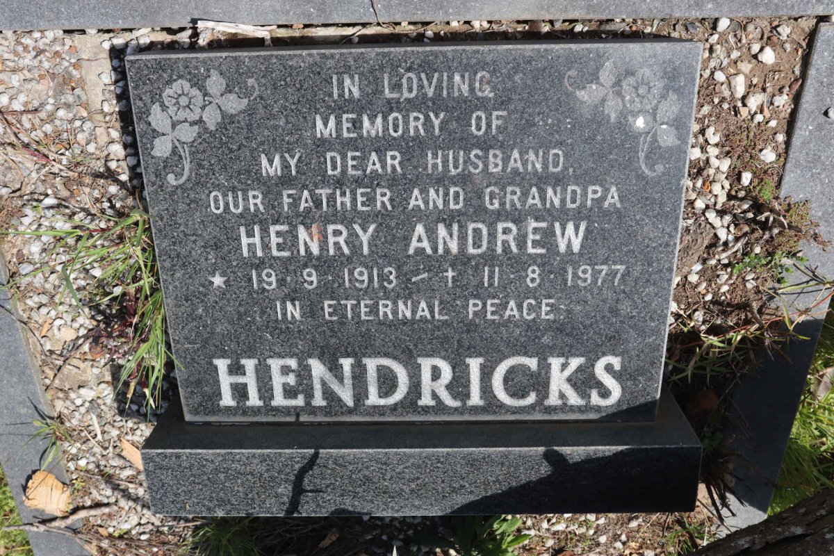 HENDRICKS Henry Andrew 1913-1977