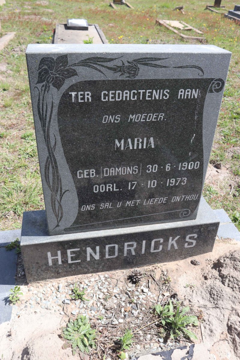 HENDRICKS Maria nee DAMONS 1900-1973
