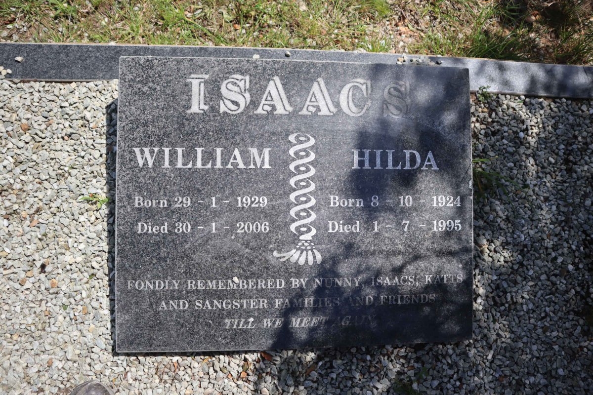 ISAACS William 1929-2006 & Hilda 1924-1995