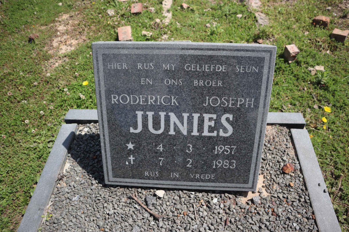 JUNIES Roderick Joseph 1957-1983