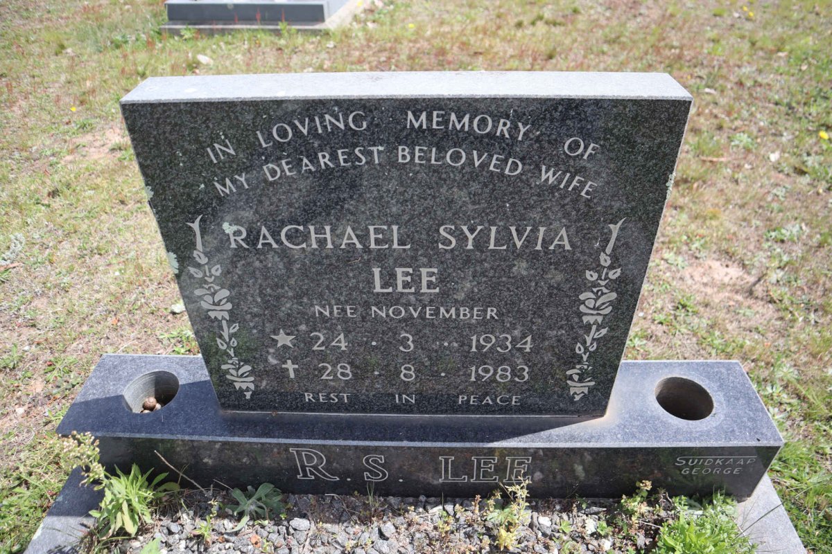 LEE Rachael Sylvia nee NOVEMBER 1934-1983