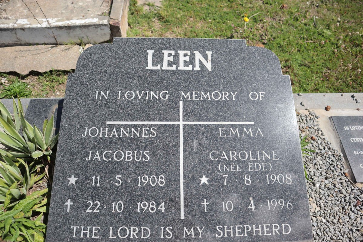 LEEN Johannes Jacobus 1908-1984 & Emma Caroline EDE 1908-1996