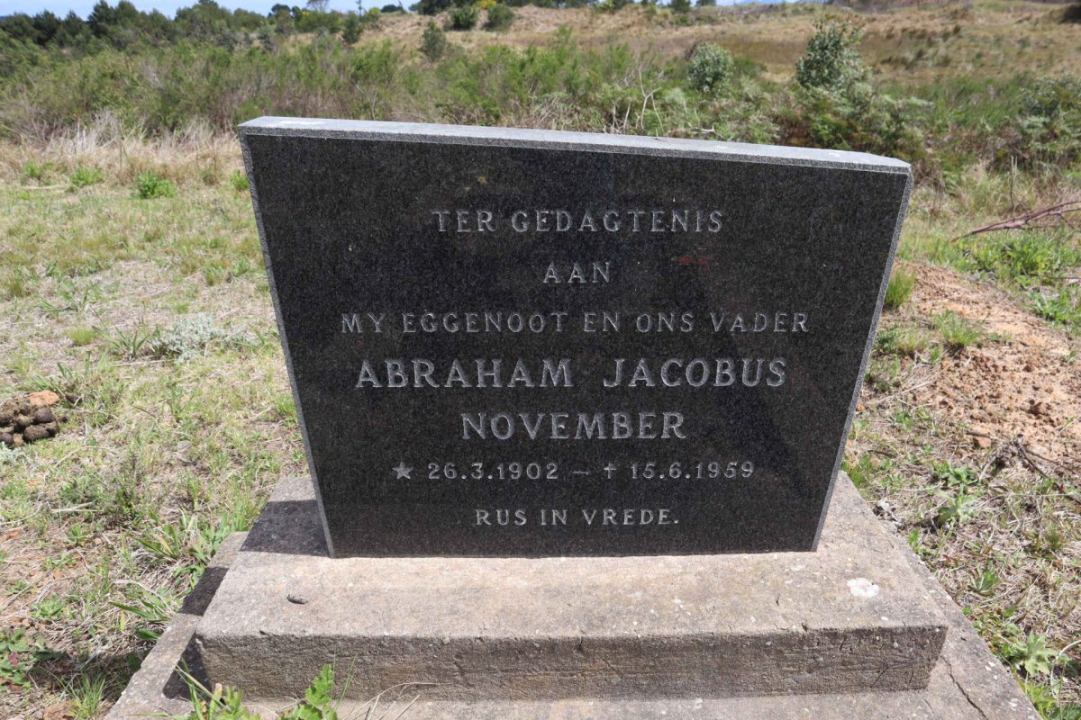 NOVEMBER Abraham Jacobus 1902-1959
