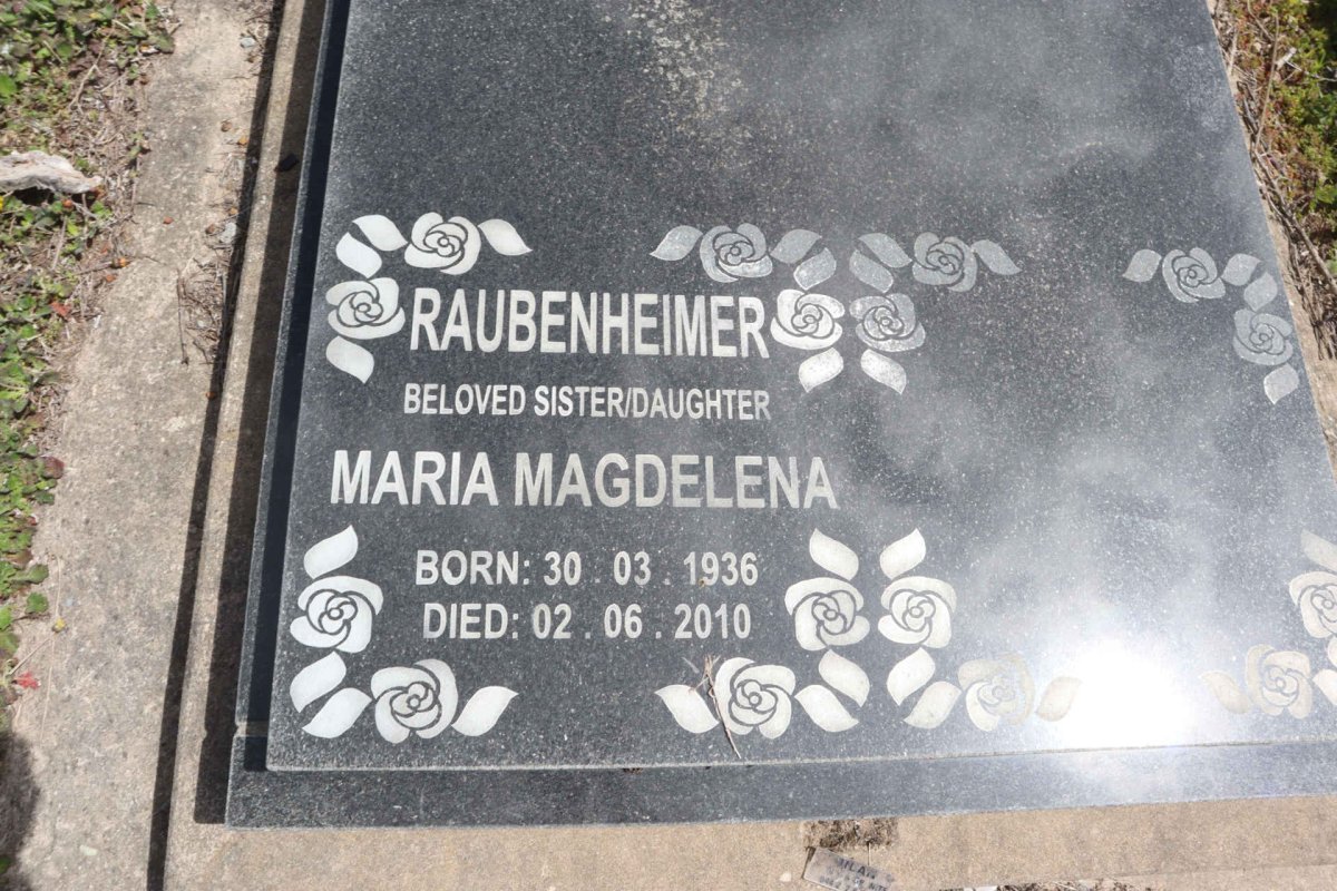 RAUBENHEIMER Maria Magdelena 1936-2010