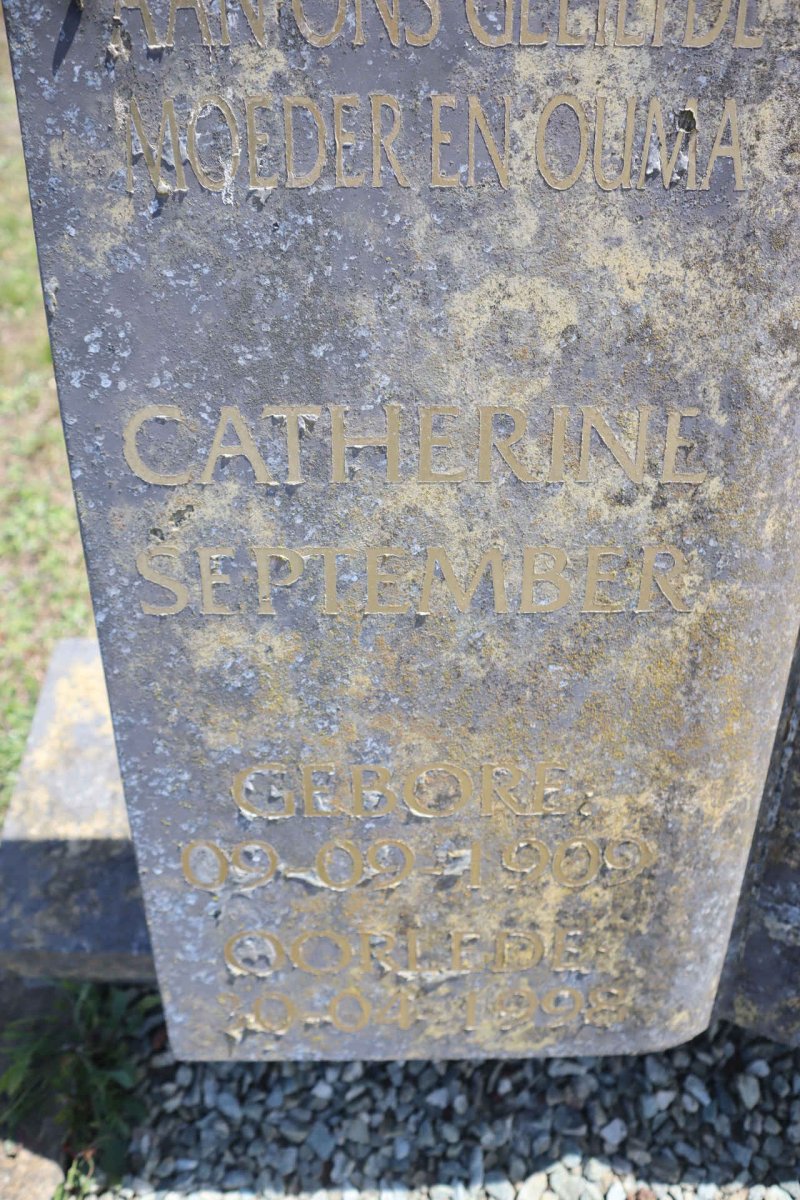 SEPTEMBER Catherine 1909-1998