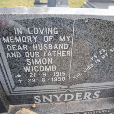 SNYDERS Simon Wicomb 1915-1990