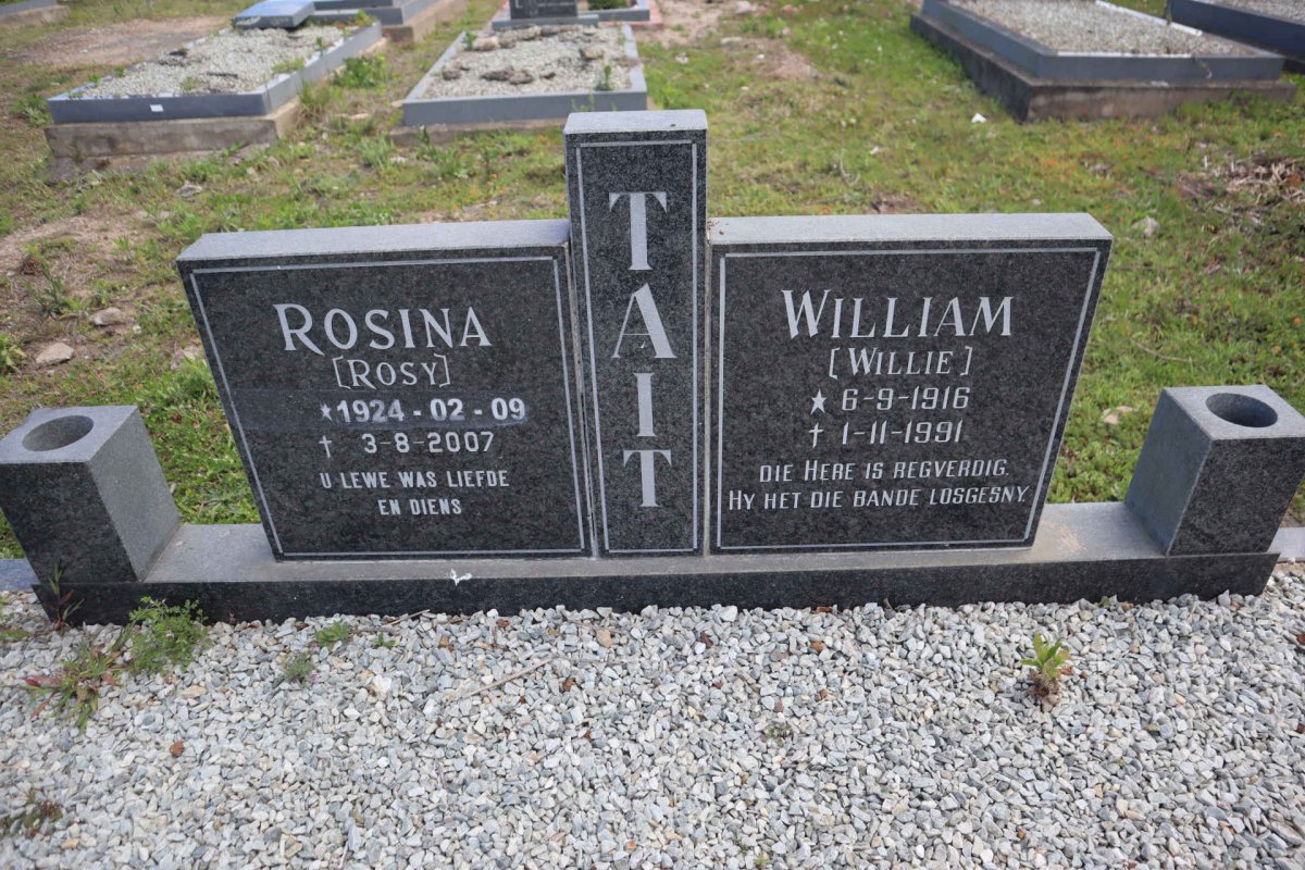 TAIT William 1916-1991 & Rosina 1924-2007