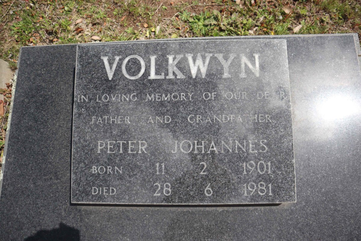VOLKWYN Peter Johannes 1901-1981