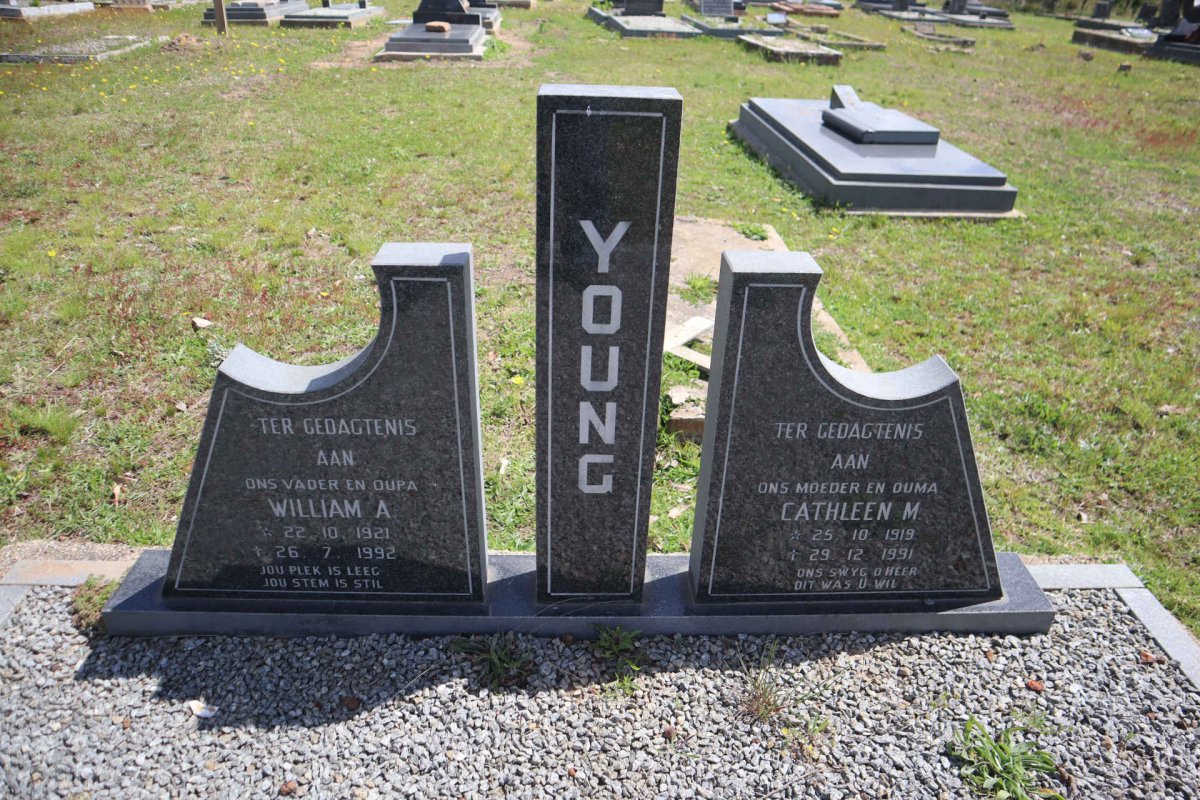 YOUNG William A. 1921-1992 & Cathleen M. 1919-1991