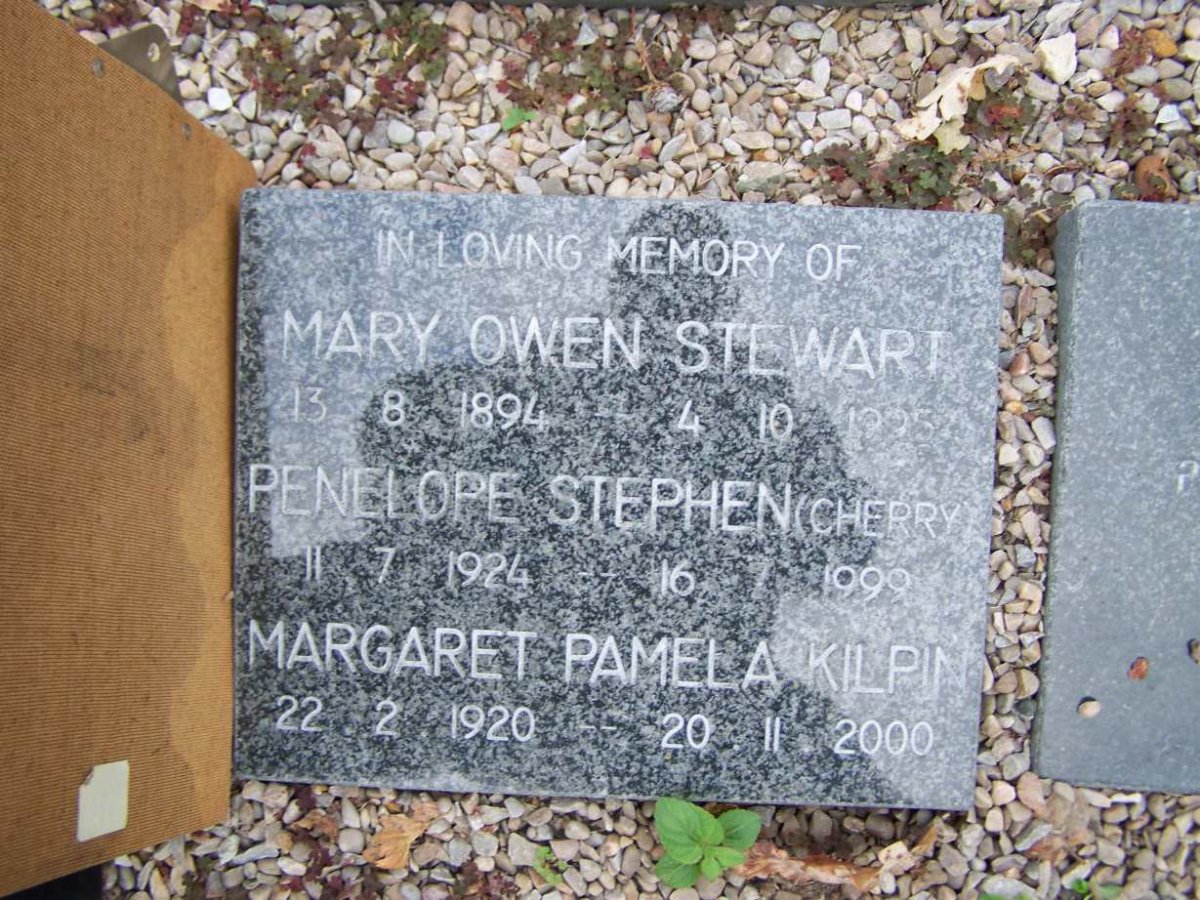 STEWART Mary Owen 1894-1995 :: STEPHEN Penelope 1924-1999 :: KILPIN Margaret Pamela 1920-2000 
