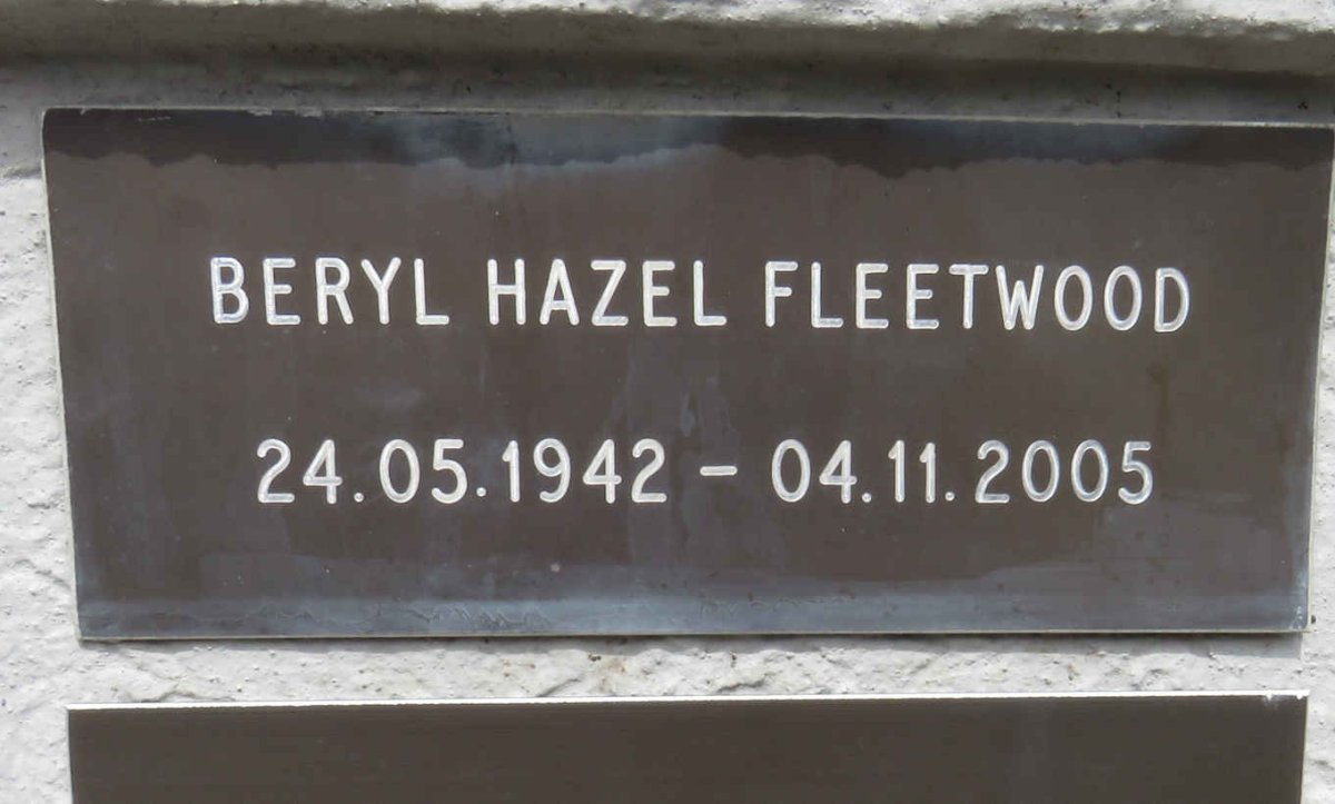FLEETWOOD Beryl Hazel 1942-2005