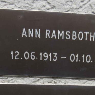 RAMSBOTHAM Ann 1913-2005
