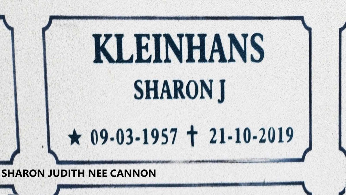 KLEINHANS Sharon Judith nee CANNON 1957-2019