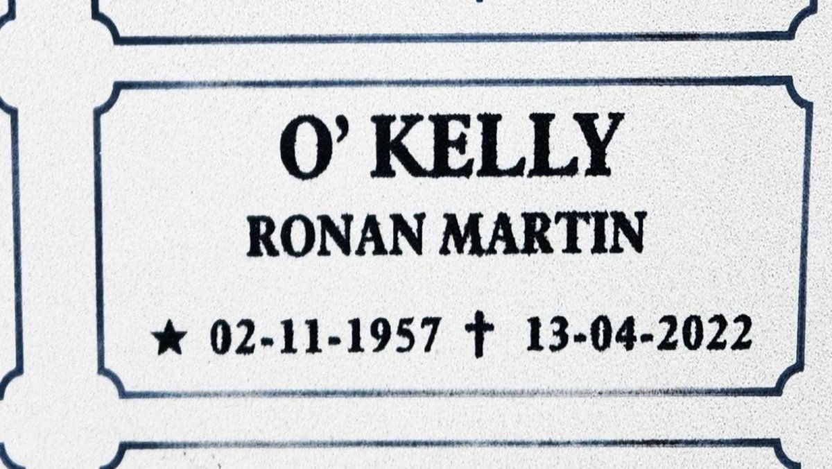 O’KELLY Ronan Martin 1957-2022