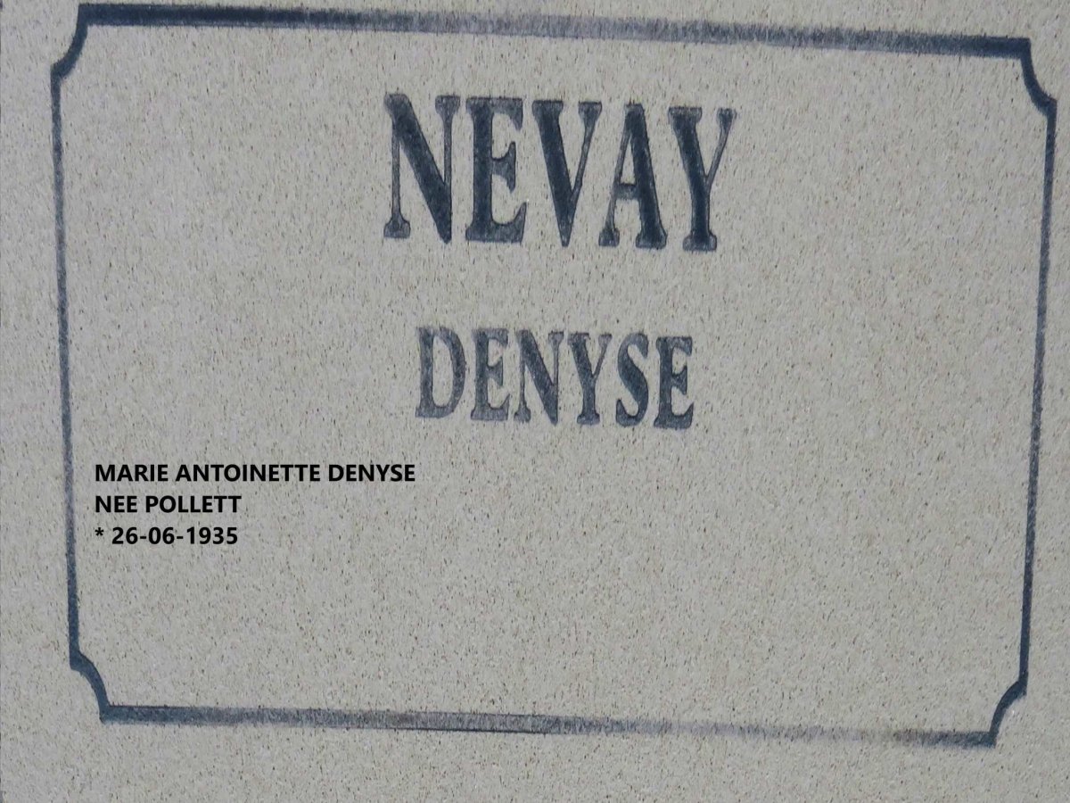NEVAY Marie Antoinette Denyse nee POLLETT 1935-