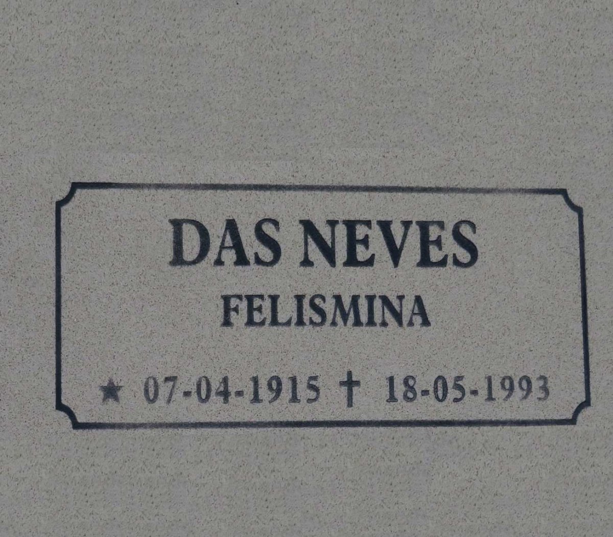NEVES Felismina, DAS 1915-1993