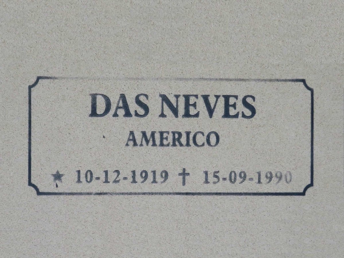 NEVES Americo, DAS 1919-1990