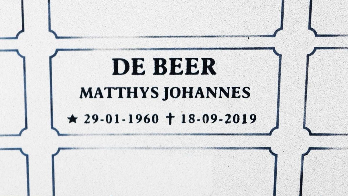 BEER Matthys Johannes, de 1960-2019