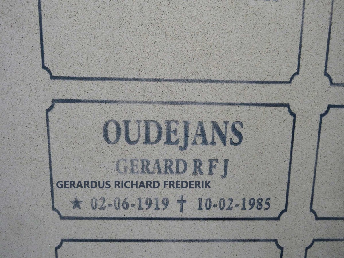 OUDEJANS Gerardus Richard Frederik 1919-1985