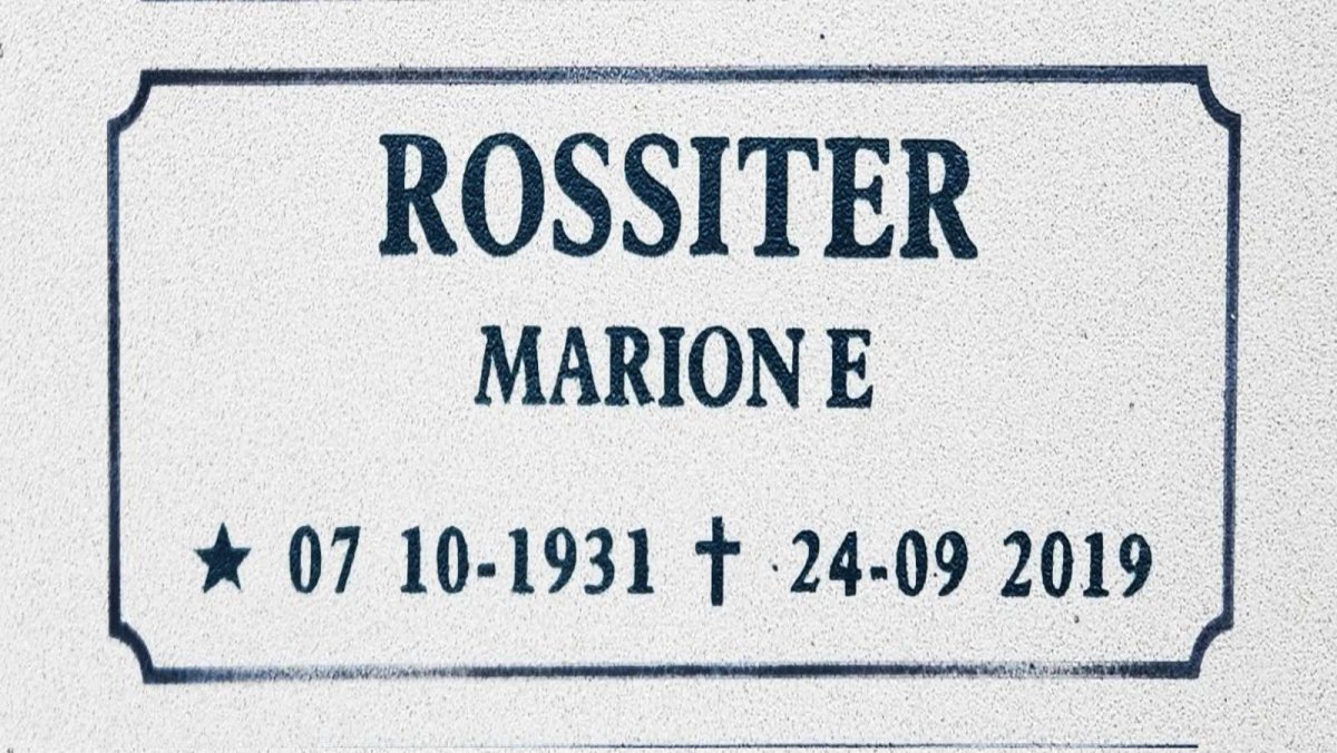 ROSSITER Marion E.1931-2019
