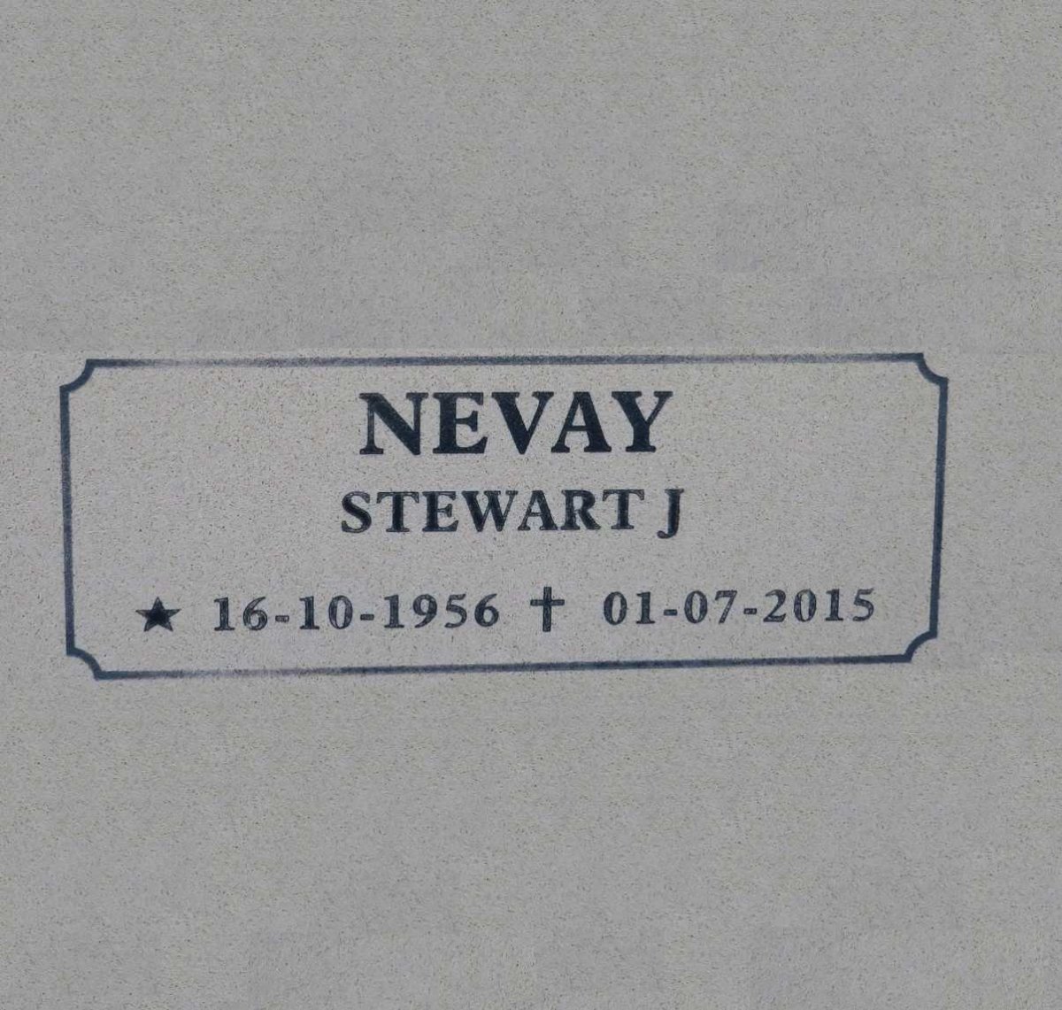 NEVAY Stewart J. 1956-2015