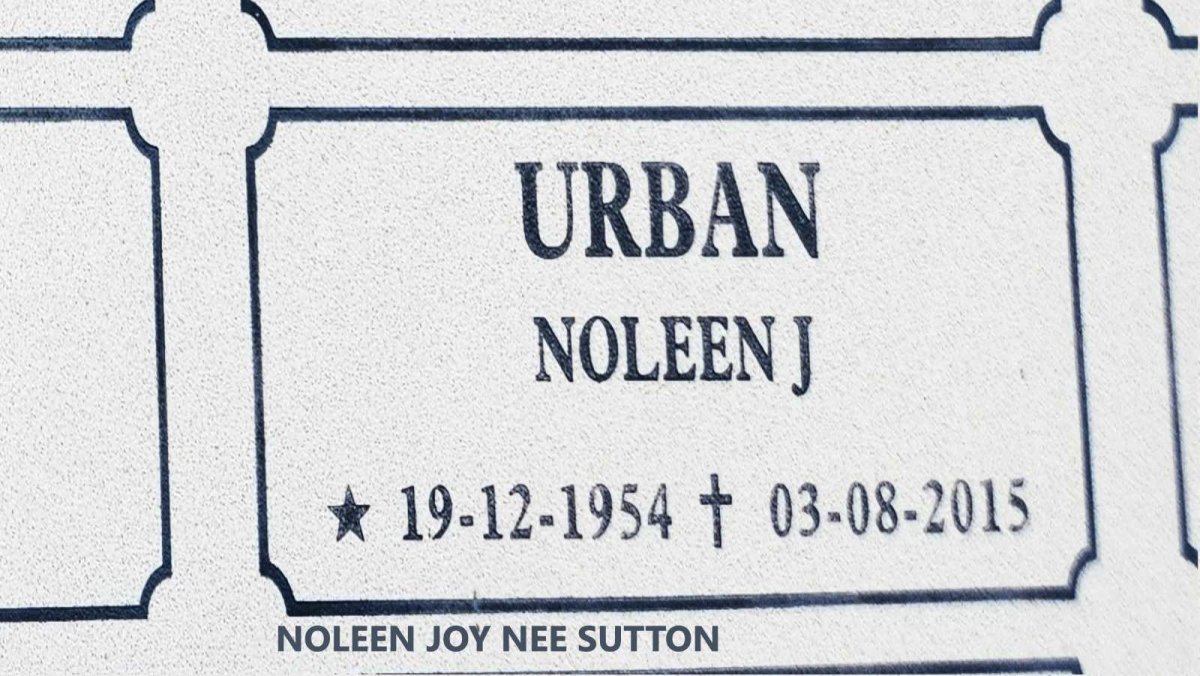 URBAN Noleen Joy nee SUTTON 1954-2015