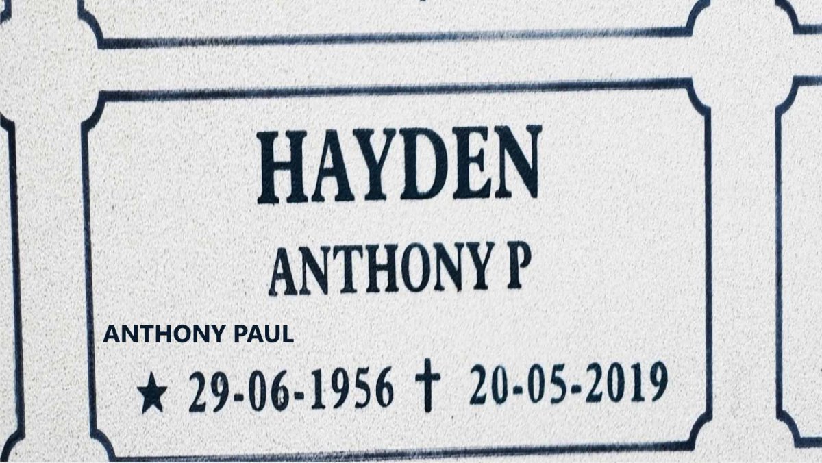 HAYDEN Anthony Paul 1956-2019