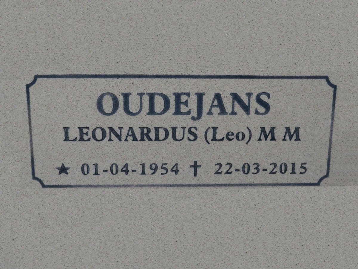 OUDEJANS Leonardus M.M. 1954-2015