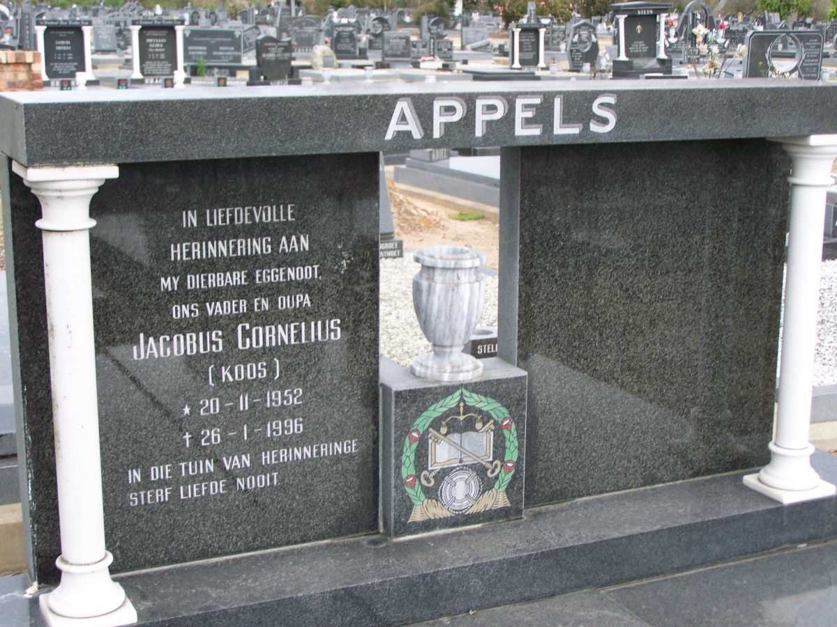 APPELS Jacobus Cornelius 1952-1996