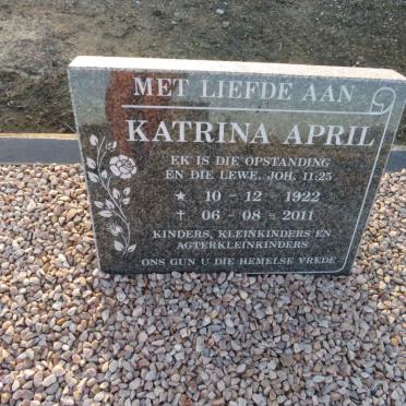 APRIL Katrina 1922-2011