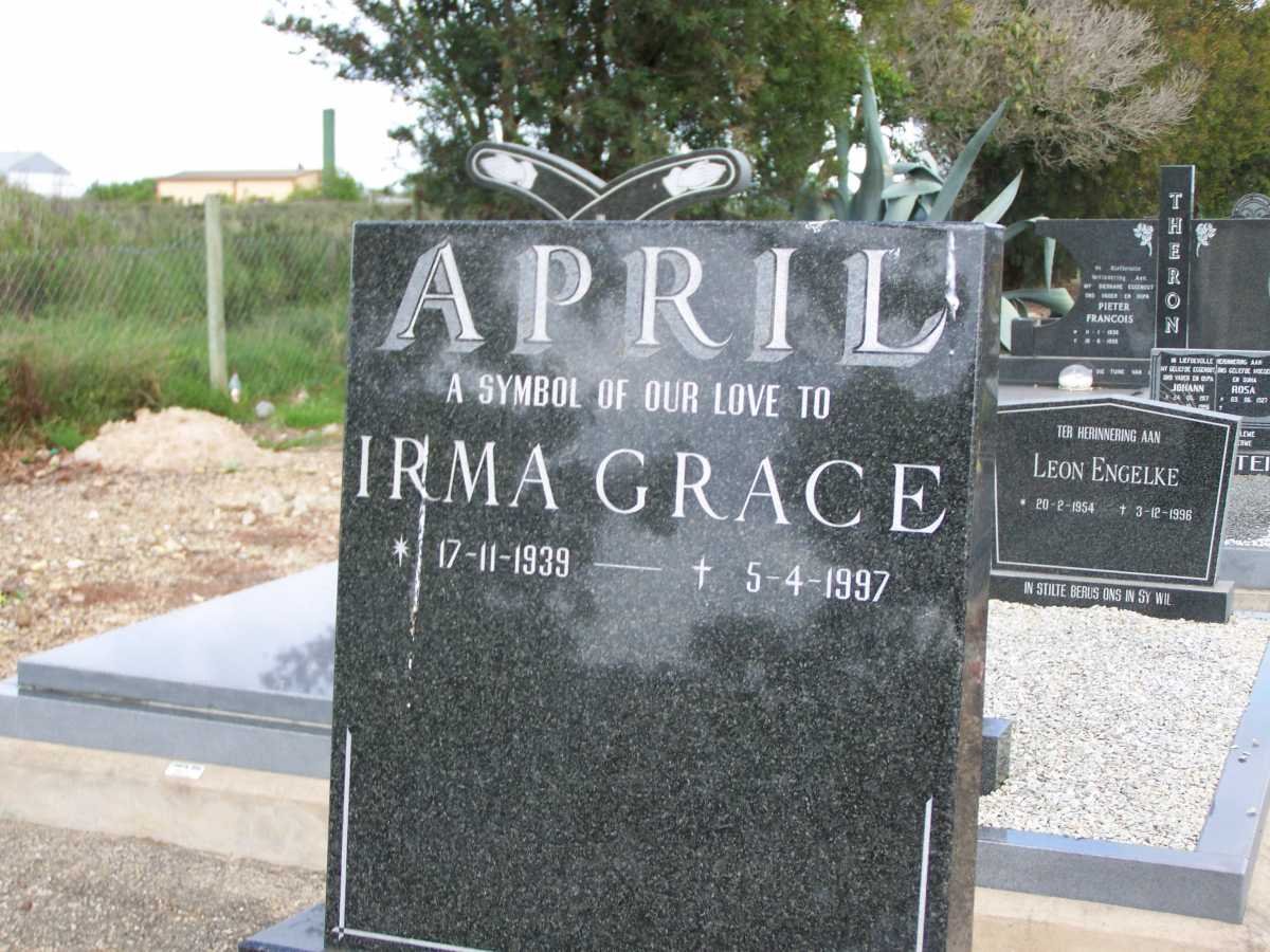 APRIL Irma Grace 1939-1997