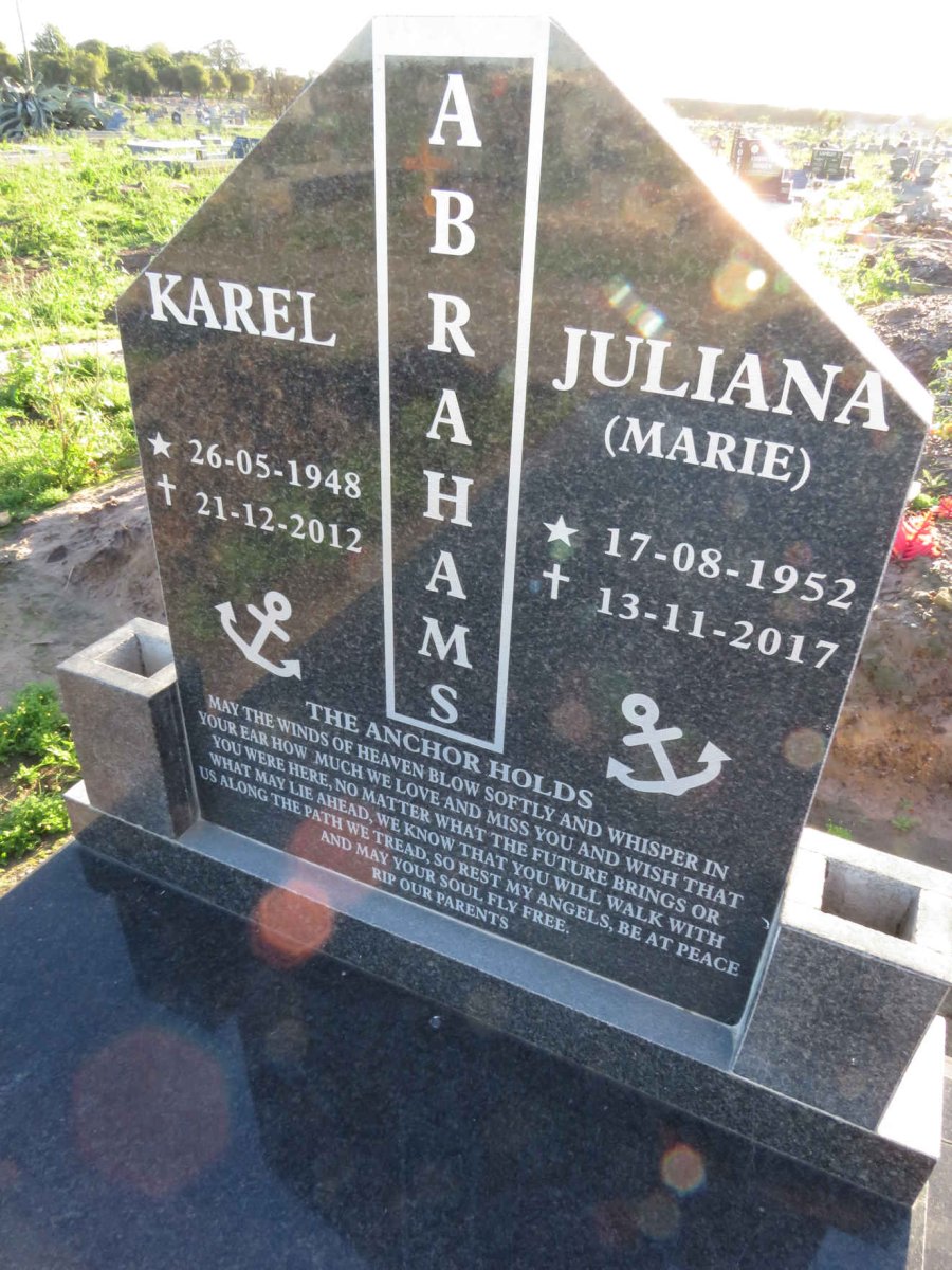 ABRAHAMS Karel 1948-2012 & Juliana 1952-2017