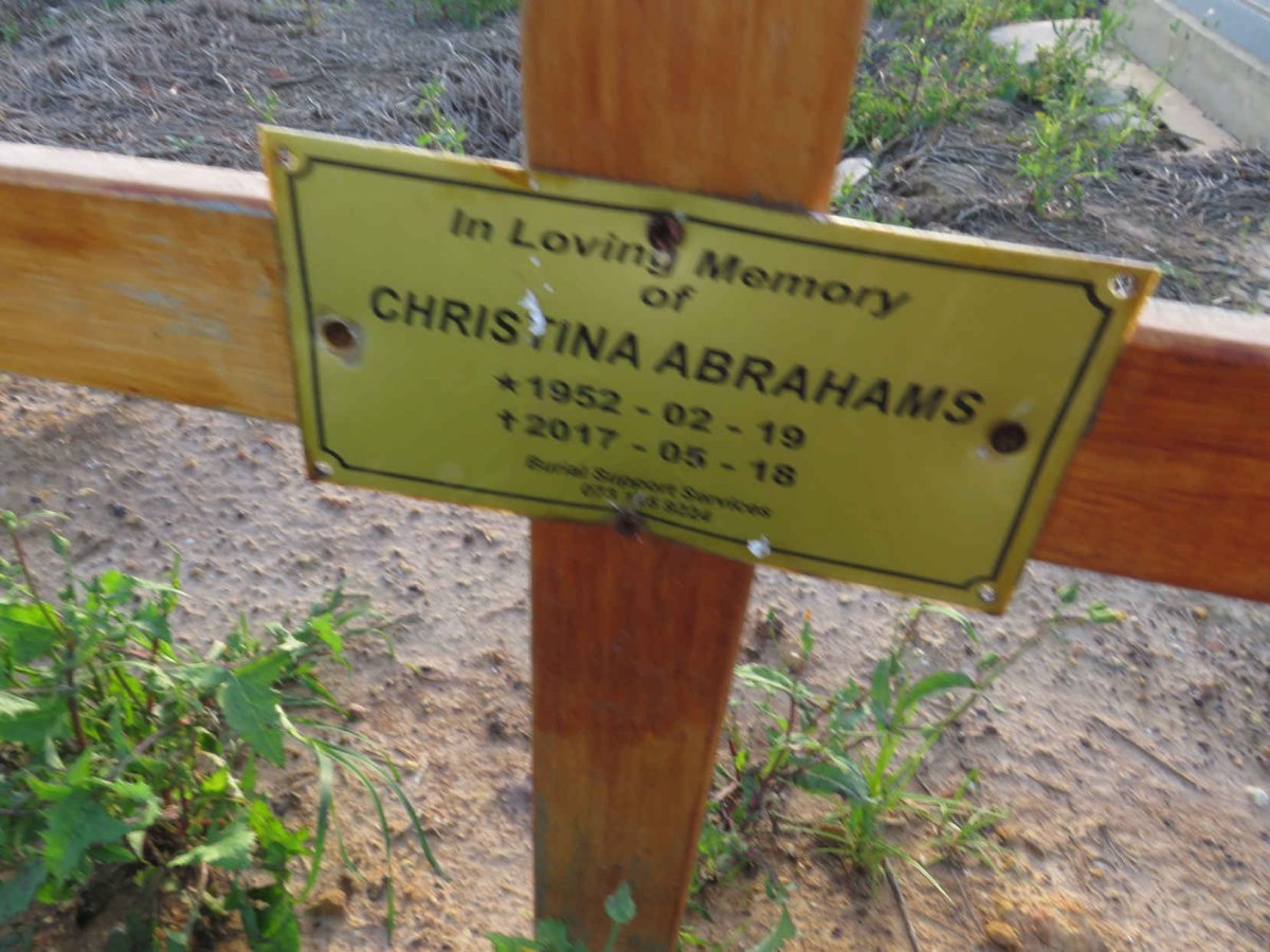 ABRAHAMS Christina 1952-2017