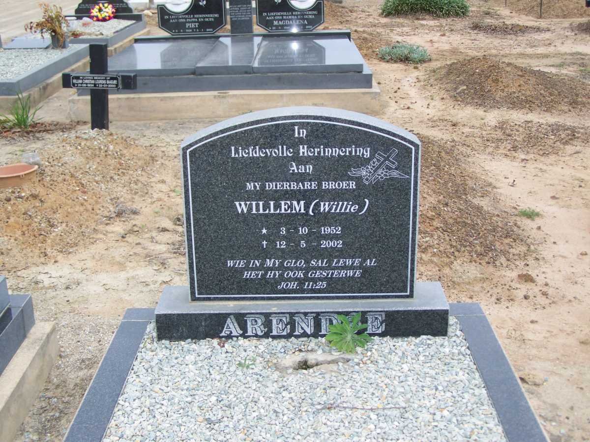 ARENDSE Willem 1952-2002