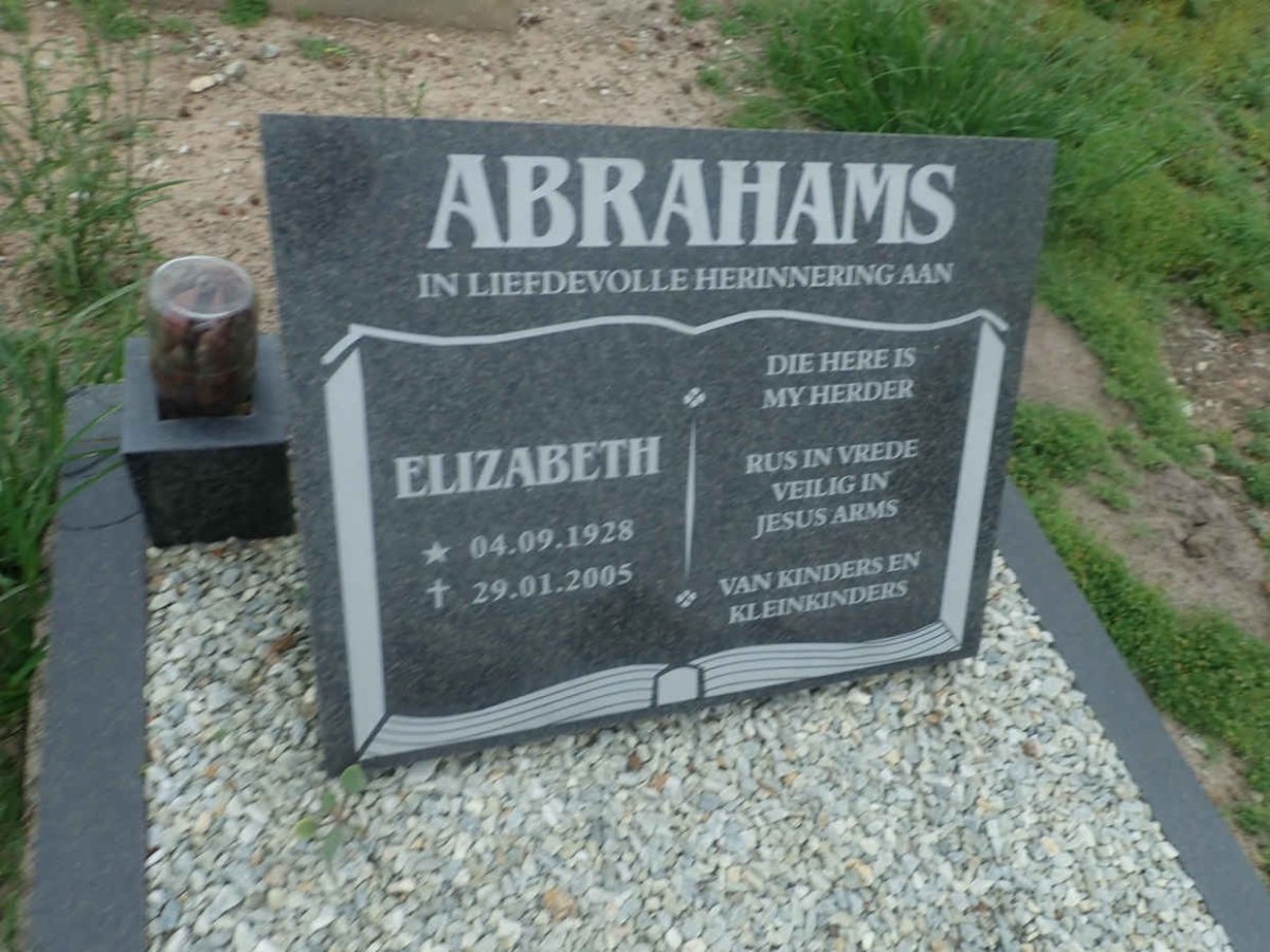 ABRAHAMS Elizabeth 1928-2005