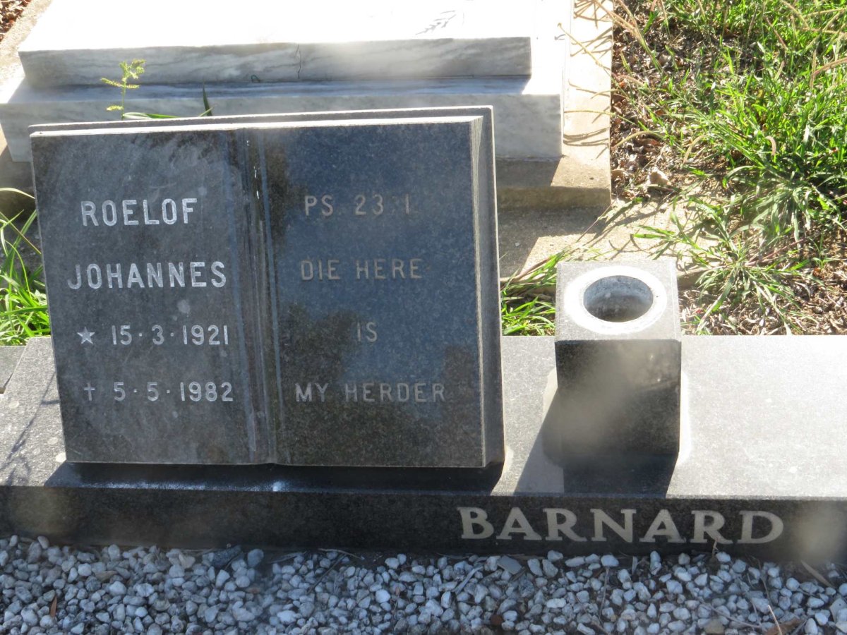 BARNARD Roelof Johannes 1921-1982