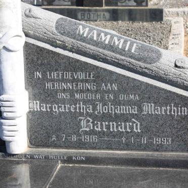 BARNARD Margaretha Johanna Marthina 1916-1993