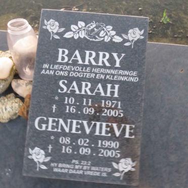 BARRY Sarah 1971-2005 :: BARRY Genevieve 1990-2005