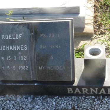 BARNARD Roelof Johannes 1921-1982