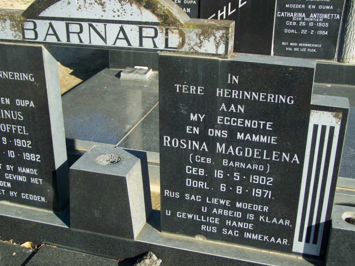 BARNARD Marthinus Christoffel 1902-1982 &amp; Rosina Magdelena BARNARD 1902-1971 _2