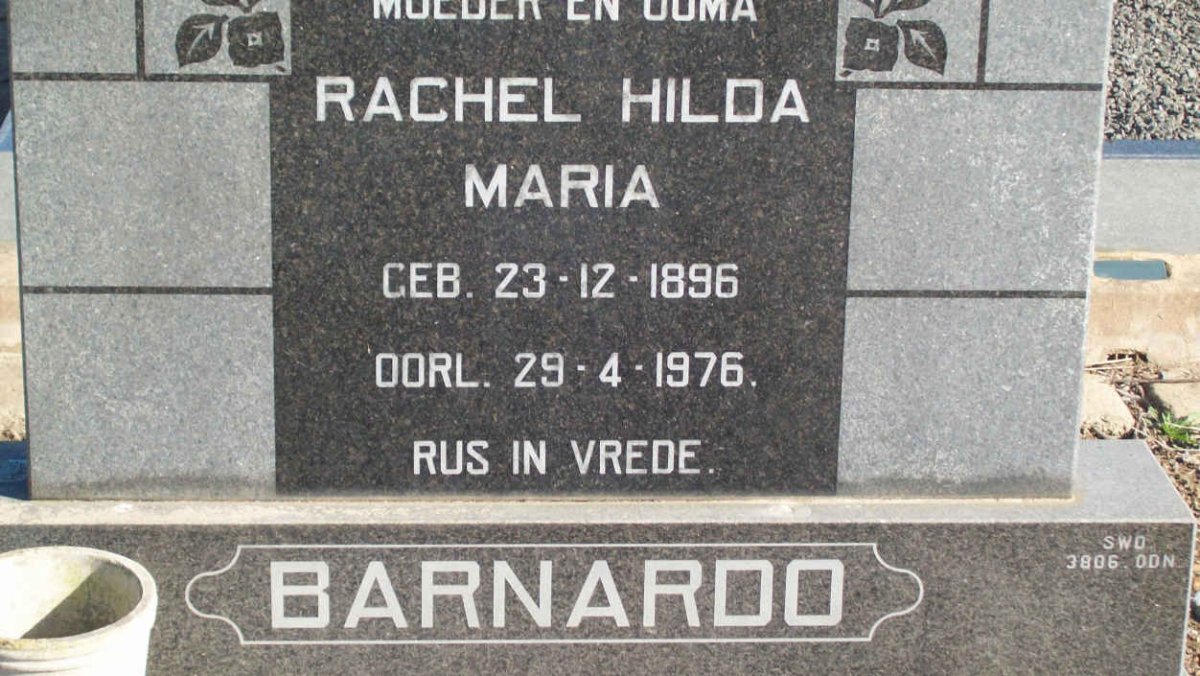 BARNARDO Rachel Hilda Maria 1896-1976