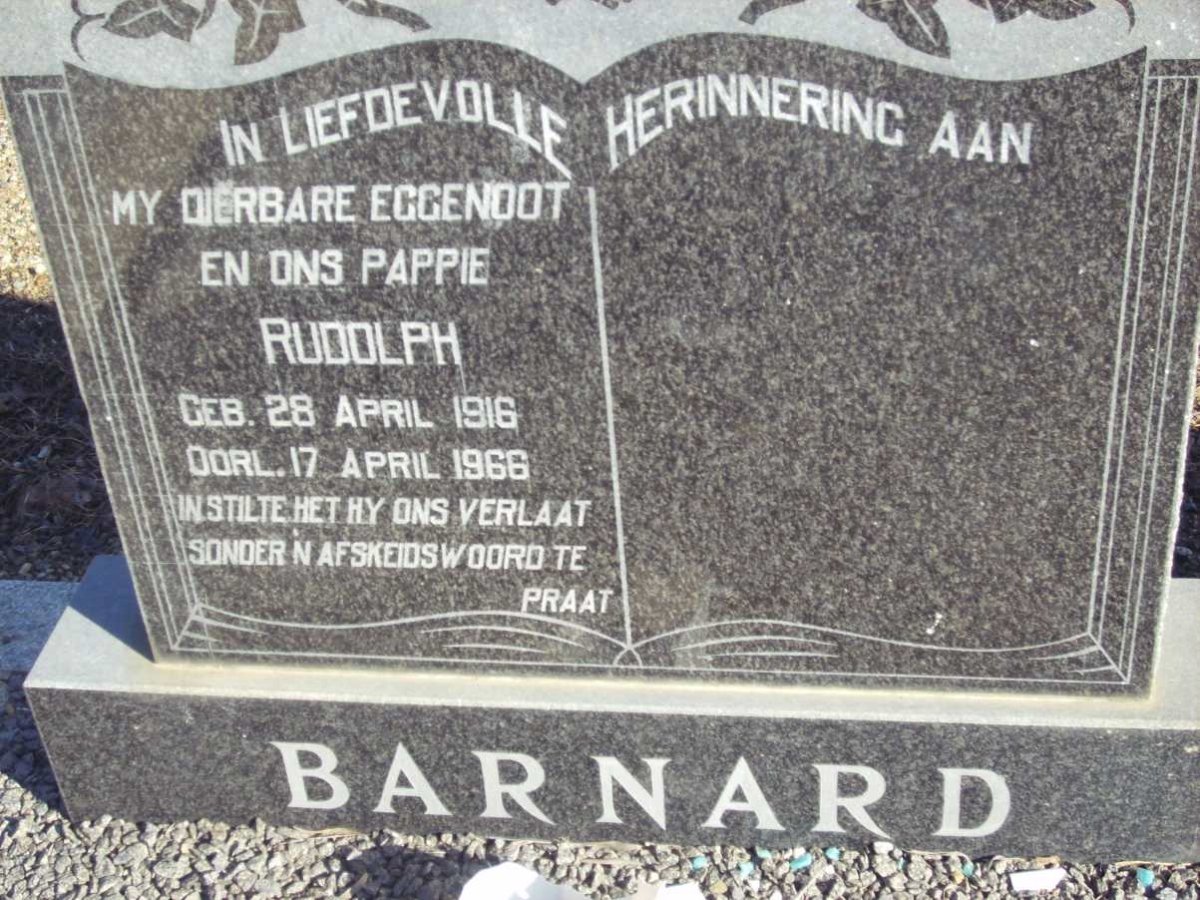 BARNARD Rudolph 1916-1966