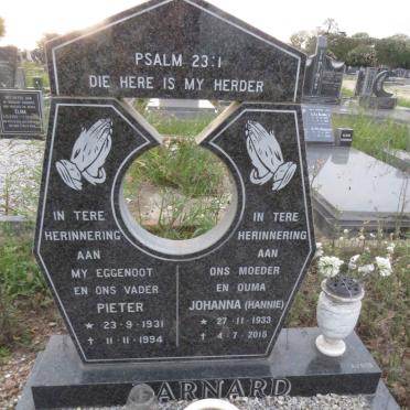 BARNARD Pieter 1931-1994 &amp; Johanna 1933-2015